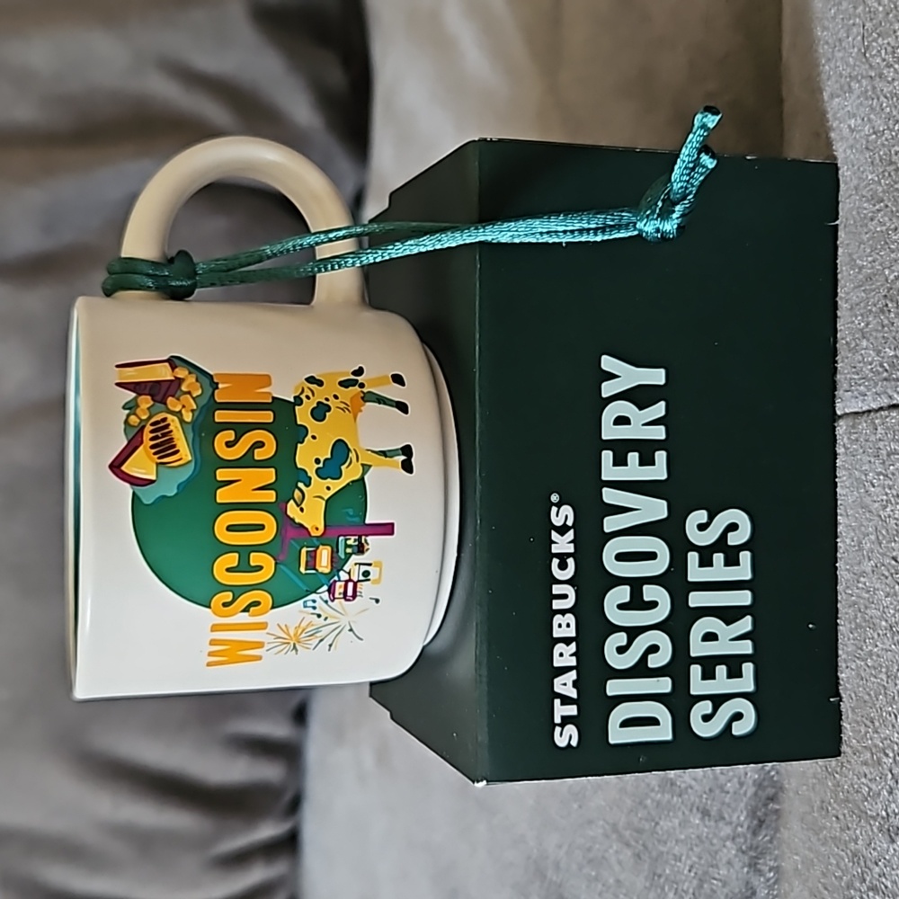 NIB ☕️ Ornament WISCONSIN - Xmas Starbucks Mug (2 fl oz) - 2024 Discovery Series - Picture 1 of 7